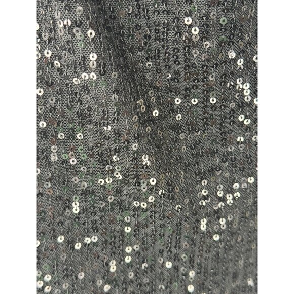 NEW Ieena for Mac Duggal Black Sequin Gown One Shoulder Column Size 0 42029 - Picture 8 of 8